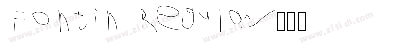 Fontin Regular字体转换